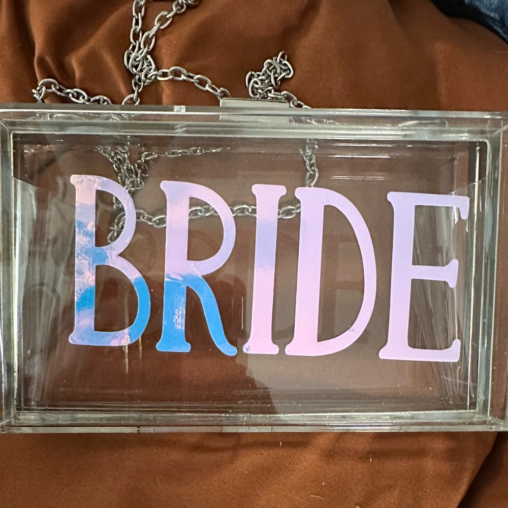 Clear Purse, Shoulder Handbag With Removable silver Chain Strap